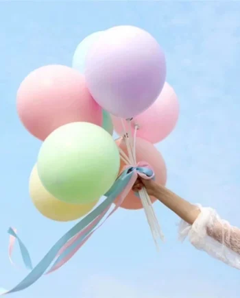 5 Inch Macaron Pastel Latex Balloons l Candy Color Round Helium Balloons for Birthday Party, Baby Shower & Event Decoration