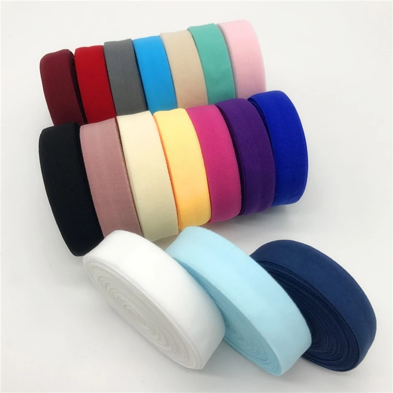 15mm Fold Over Elastic Ribbon (5/8") l 10 Yards Spandex Satin Elastic Band for Hair Accessories, Sewing, Craft & Lace Trim