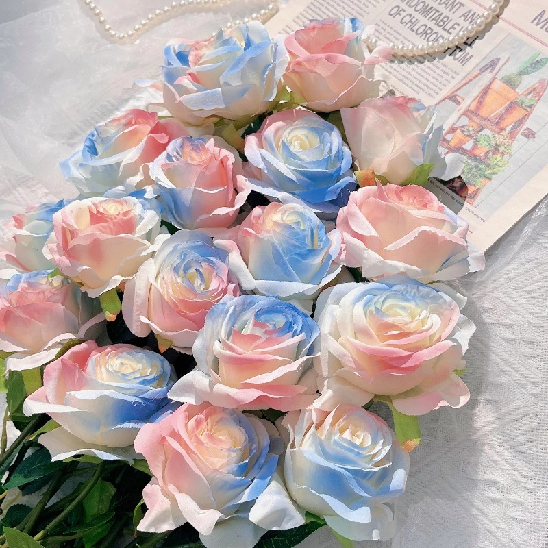 Artificial Rose Flower Bouquet l Fake Fabric Roses for Wedding, Home Decoration, Valentine's Day & Birthday Gift