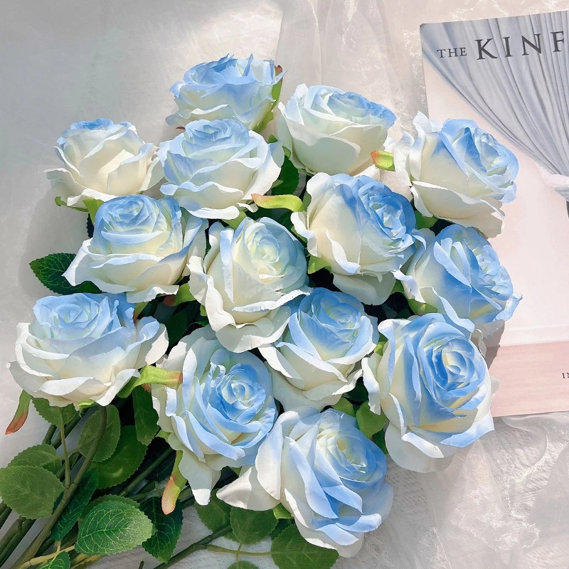 Artificial Rose Flower Bouquet l Fake Fabric Roses for Wedding, Home Decoration, Valentine's Day & Birthday Gift