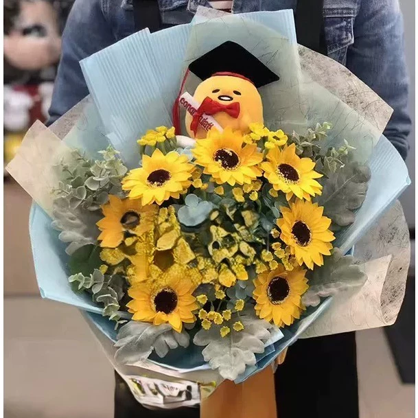 Sunflower Soap Flower Bouquet with Base l Fragrant Scent Artificial Sunflower Arrangement (Bunga Wangi Matahari) for Gift & Decoration