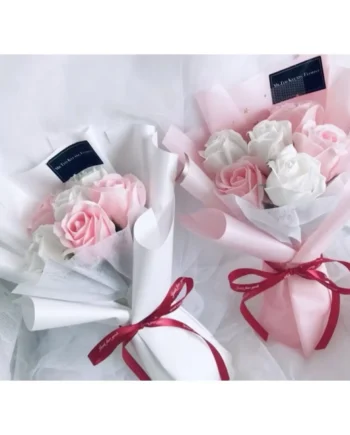 Rose Flower Bouquet l Elegant Artificial Rose Bouquet for Gift, Birthday, Anniversary & Decoration (Bunga Rose)