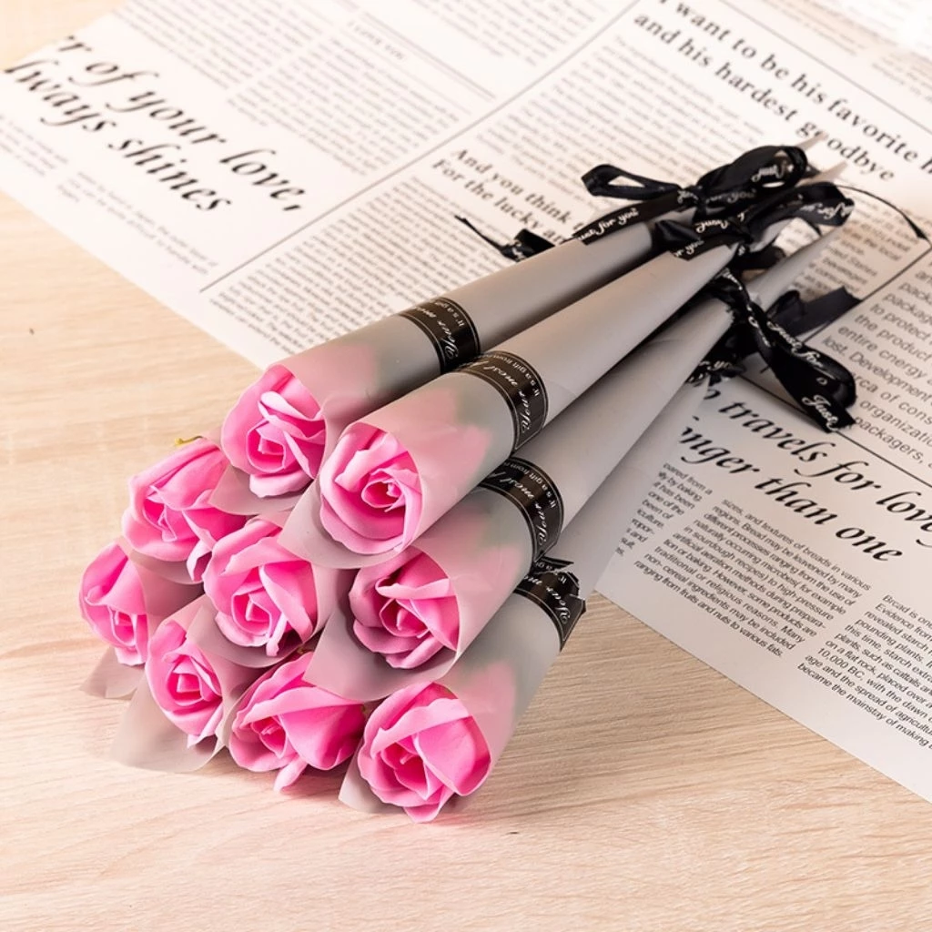 Rose Soap Flower Bouquet l Valentine's Day, Teacher's Day & Mother's Day Gift for Romantic & Appreciation Occasions