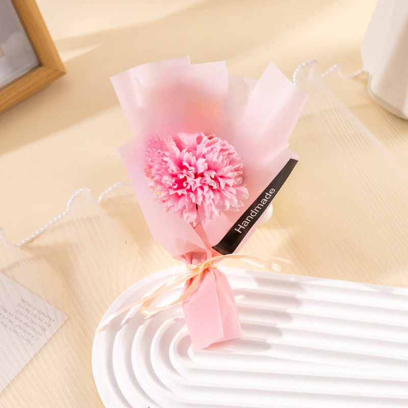 Mother's Day Mini Carnation Soap Flower Bouquet l Graduation & Wedding Gift Artificial Flower Arrangement