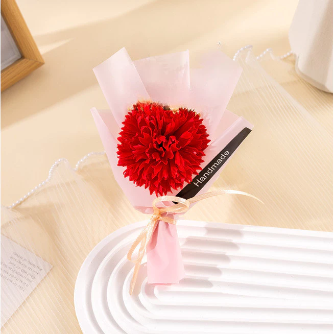 Mother's Day Mini Carnation Soap Flower Bouquet l Graduation & Wedding Gift Artificial Flower Arrangement