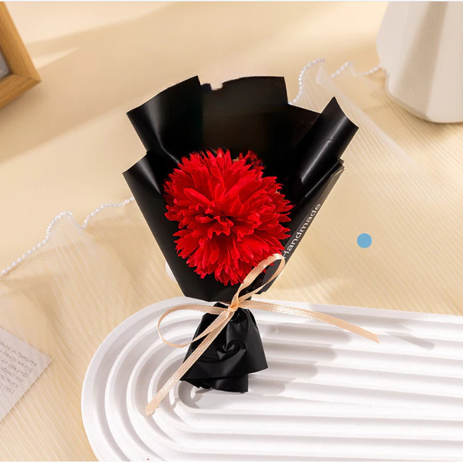 Mother's Day Mini Carnation Soap Flower Bouquet l Graduation & Wedding Gift Artificial Flower Arrangement