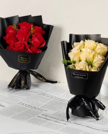 Mother's Day Soap Flower Rose Gift Box l 9 Roses Creative Bouquet Box for Birthday, Christmas, Romantic Gift
