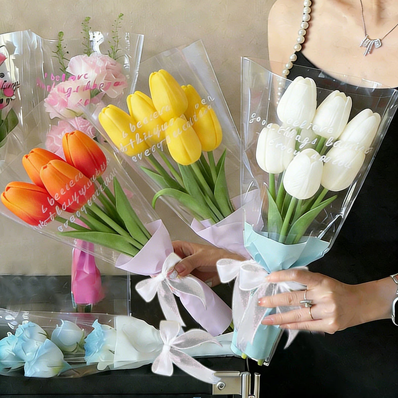 Tulip Flower Bouquet Set l Valentine's Day Gift Flower Set for Romantic Gift, Birthday & Decoration