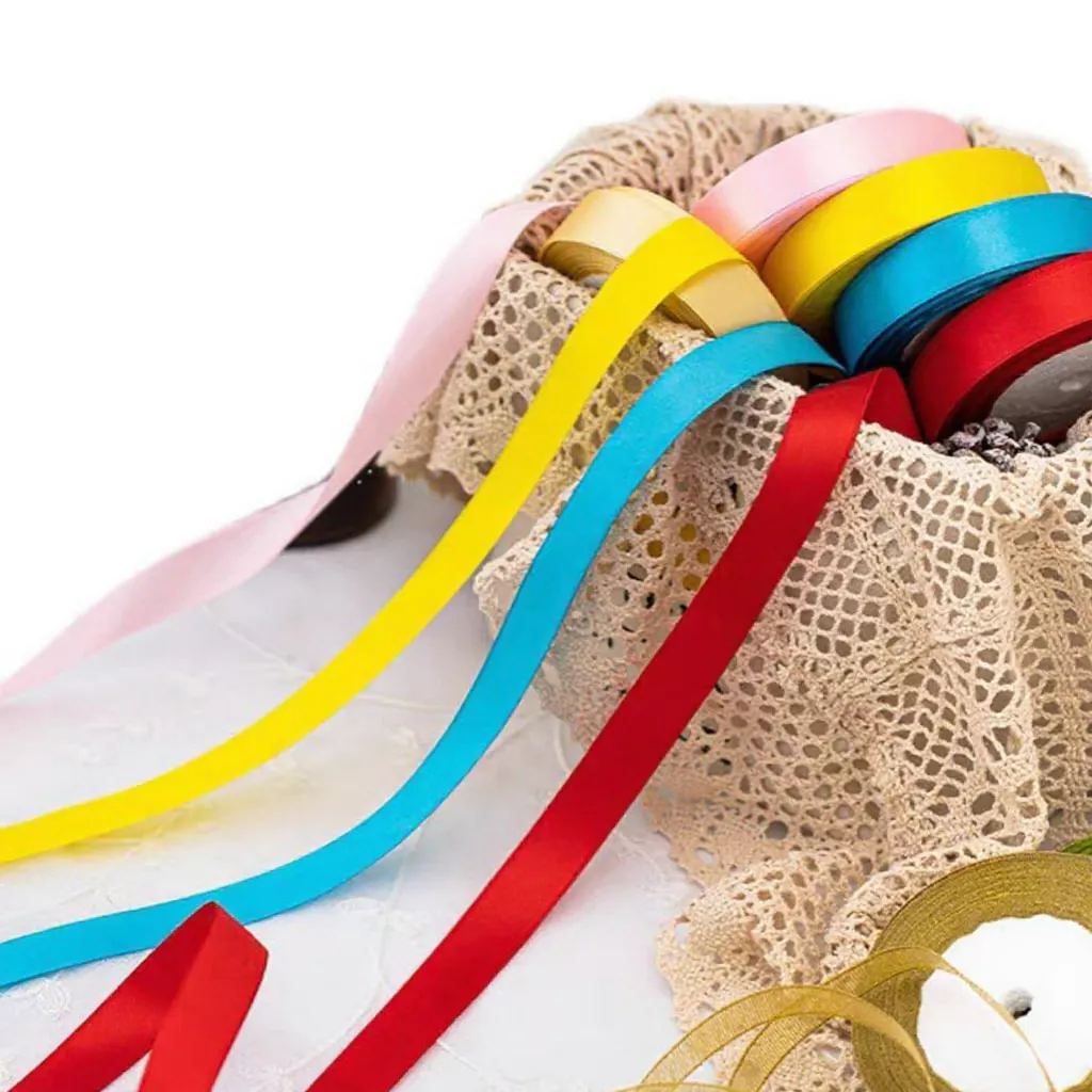 2cm Satin Ribbon l Decorative Ribbon for Gift Wrapping, Flower Bouquet, Wedding & Birthday Decoration